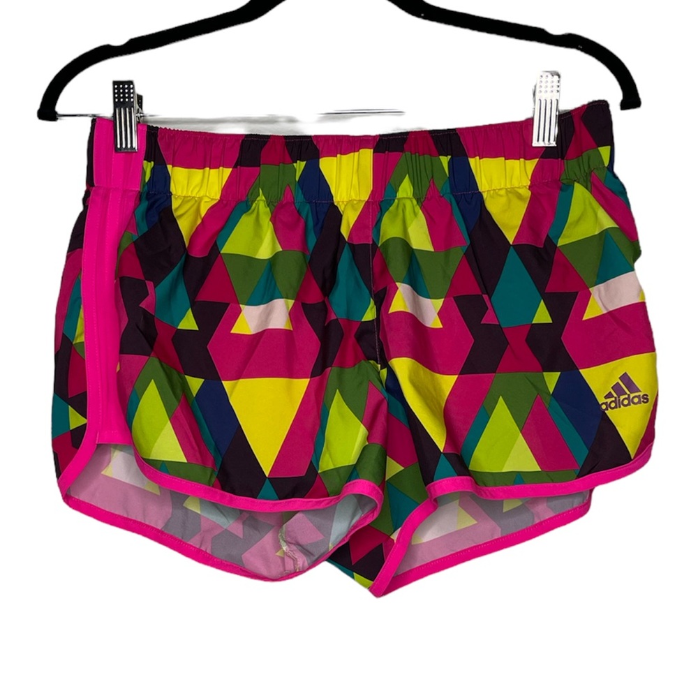 Adidas Climalite Geometric Print Running Shorts Size Med